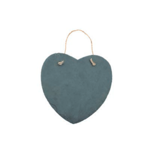 Slate stone heart 20x20x0,5cm